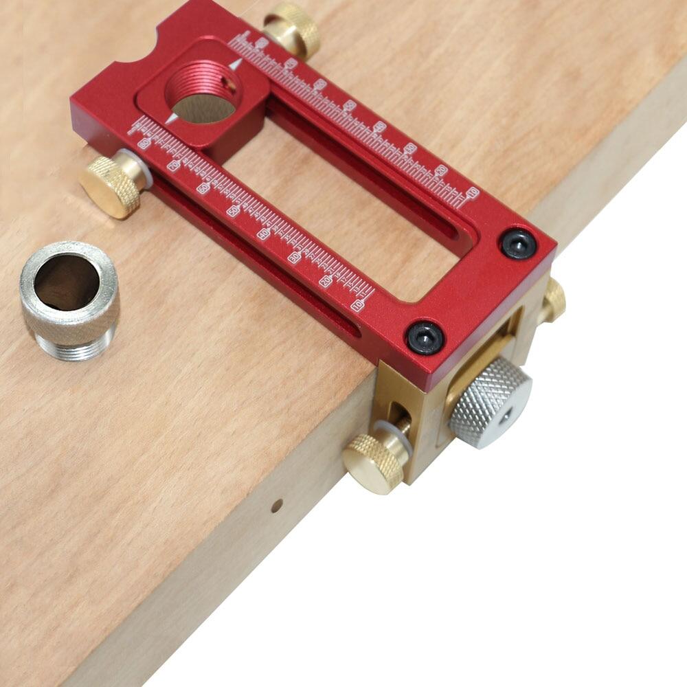 2 trong 1 khoan hướng dẫn doweling Jig giường tủ định vị Dụng cụ đục lỗ chế biến gỗ lỗ mũi khoan Bộ 5 lỗ 6/8/10/12/15mm Pin cố định