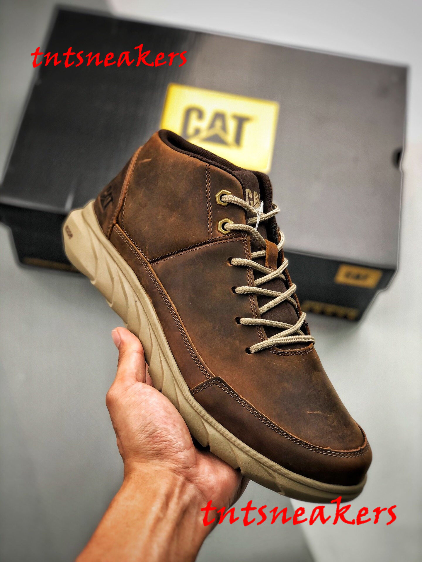 Original Caterpillar Men FOOTWEAR Work Genuine Leather Boot Shoes 2023 155 A1