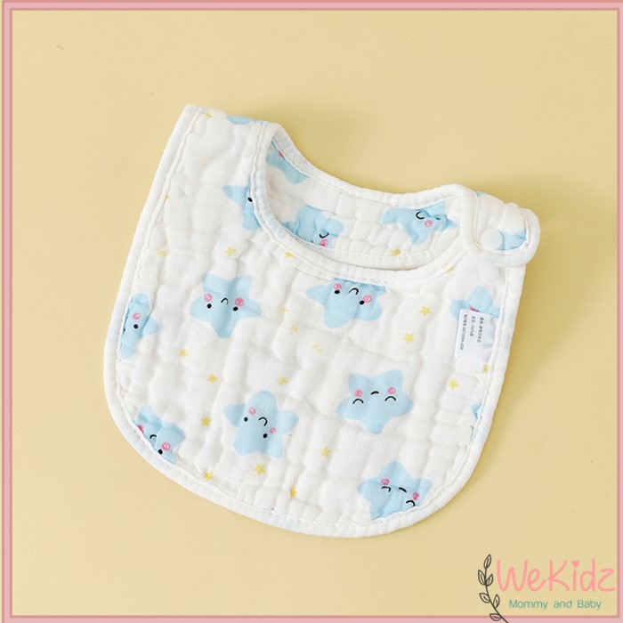 [WeKidz] 2024 Baby Saliva Towel Baby Bibs Cotton Adjustable Button Bib Bayi 宝宝口水巾