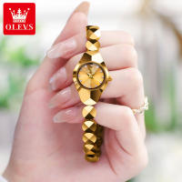 OLEVS watch for women Elegant Unique Design Luminous Diamond Dial Rhombus Strap Stainless Steel Strap Jam Tangan Wanita Perempuan