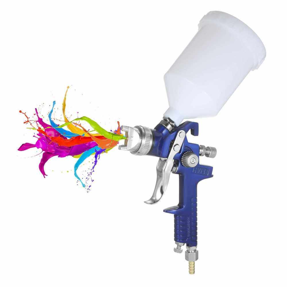 HVLP Spray Gun Painting Gun Sprayer Spray-machine Gravity-Feed Airbrush Paint Spray Tool 1.4mm Standard Nozzle for Car Furniture Spray Painted (Standard)