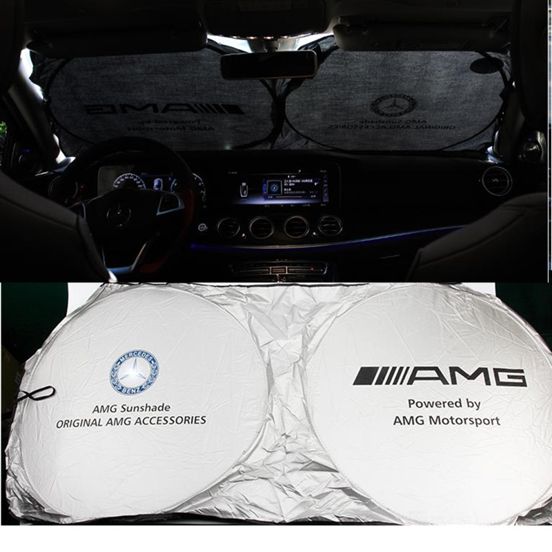 150 x 70cm Car Sunshade Sun shade Front Rear Window Film Windshield Visor Cover UV Protect Reflector For Mercedes Benz W212 c180 e63 c300 e250 W205 W203 W204
