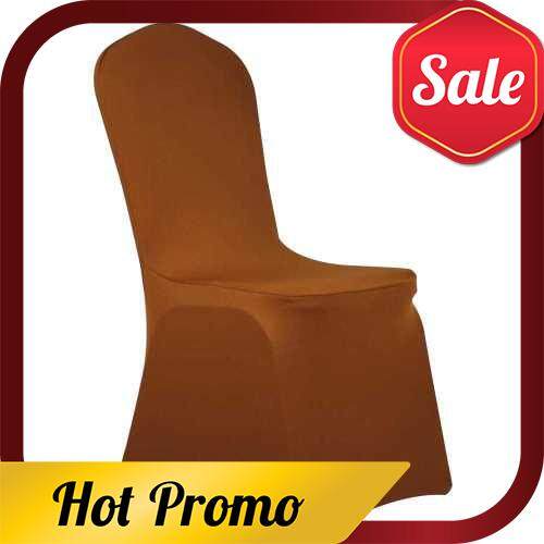 Stretch Chair Cover Removable Elastic Chair Protector for Wedding Party Ceremony Banquet (Coffee)