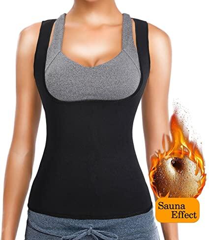 Women's Slimming Waist Sweat Sauna Suit Shirts Body Shapers Shapewear Vest