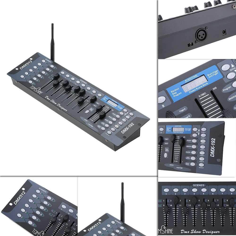 Best Selling Tomshine 192 Channels Stage Light DMX512 Wireless Controller Console with Transmitter Party DJ Disco Operator Equipment