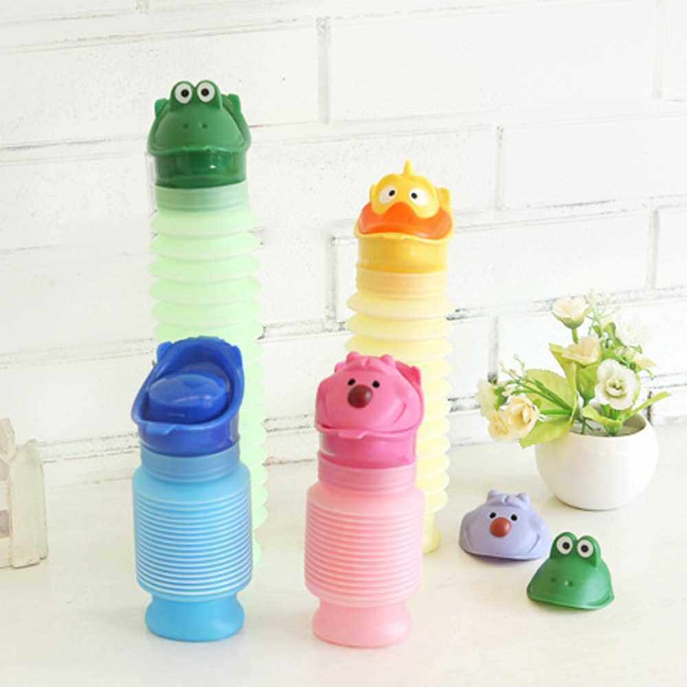 Portable Kids Urinal Travel Outdoor Camping Use Car Potty Bottle Mini Size Compact Cute Toilet (Green)