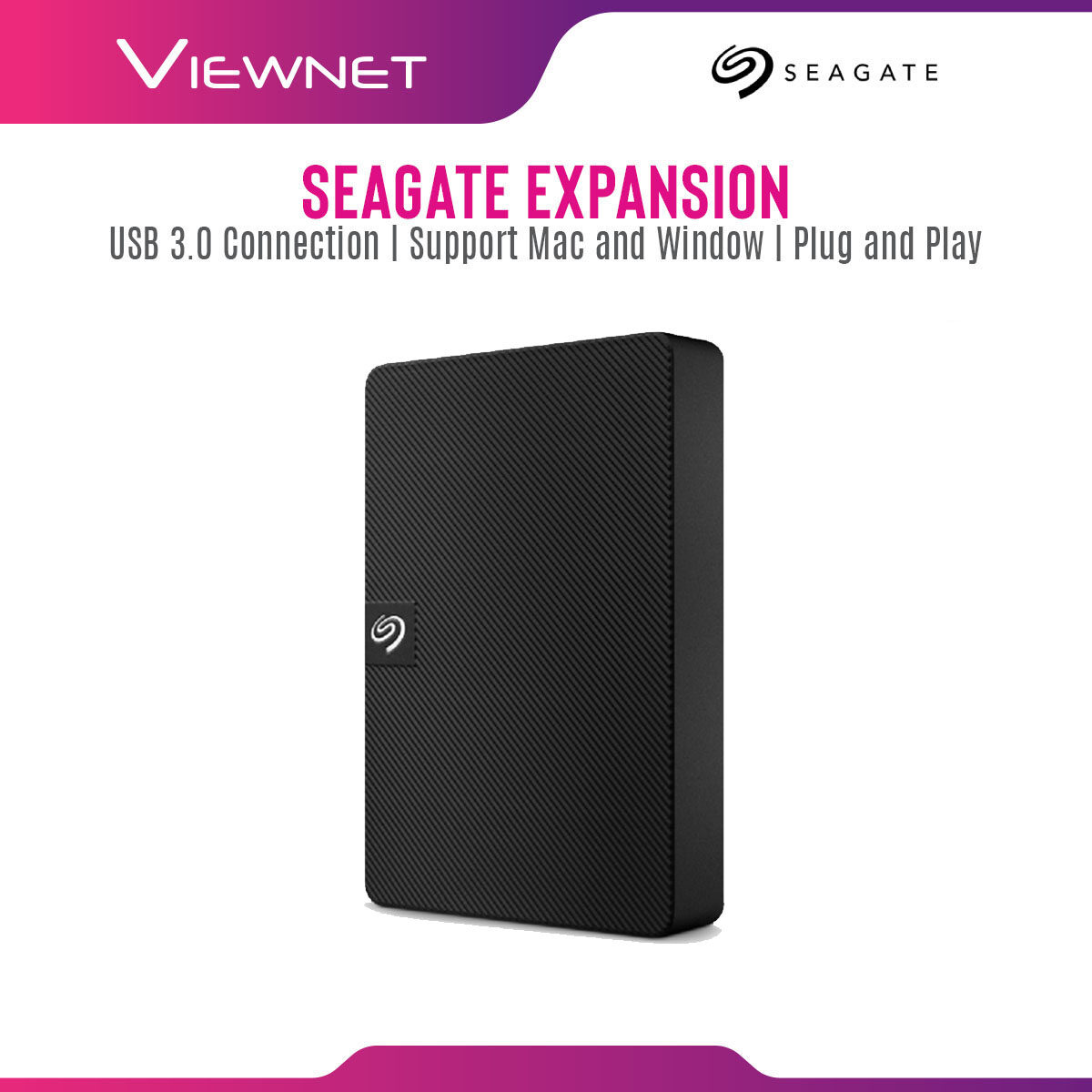 Seagate Expansion 1TB / 1.5TB / 2TB / 4TB USB 3.0 Portable External Hard Drive with Drag-and-Drop File Saving Windows Compatibility External Hard Disk