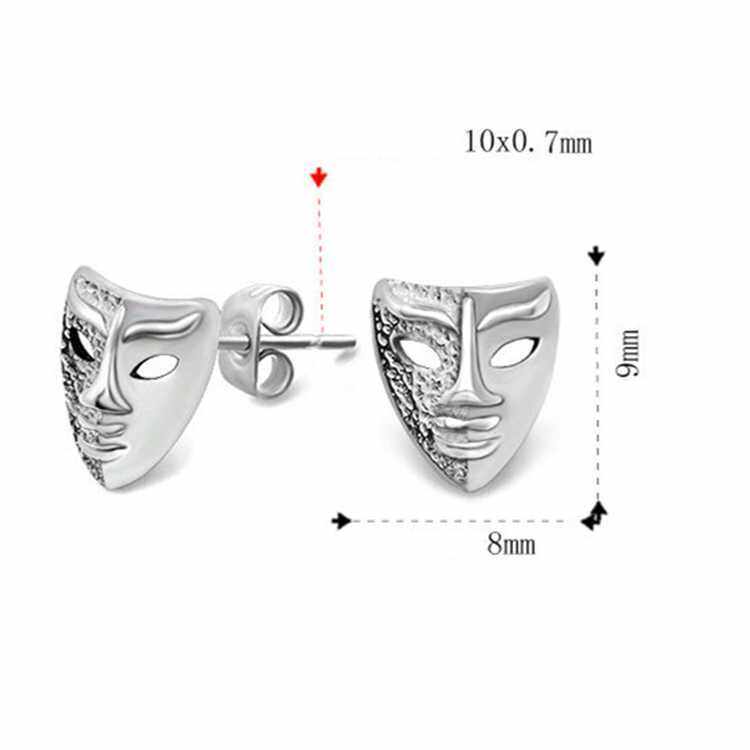 Jewelry Titanium Steel Retro Earring Chrome Cool Hearts Stud Earrings E9