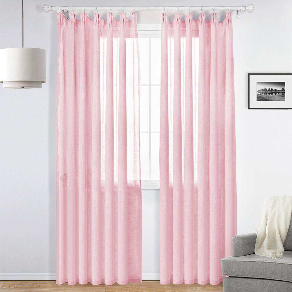 1PCS 100X260CM Solid Color Tulle Curtains for Living Room