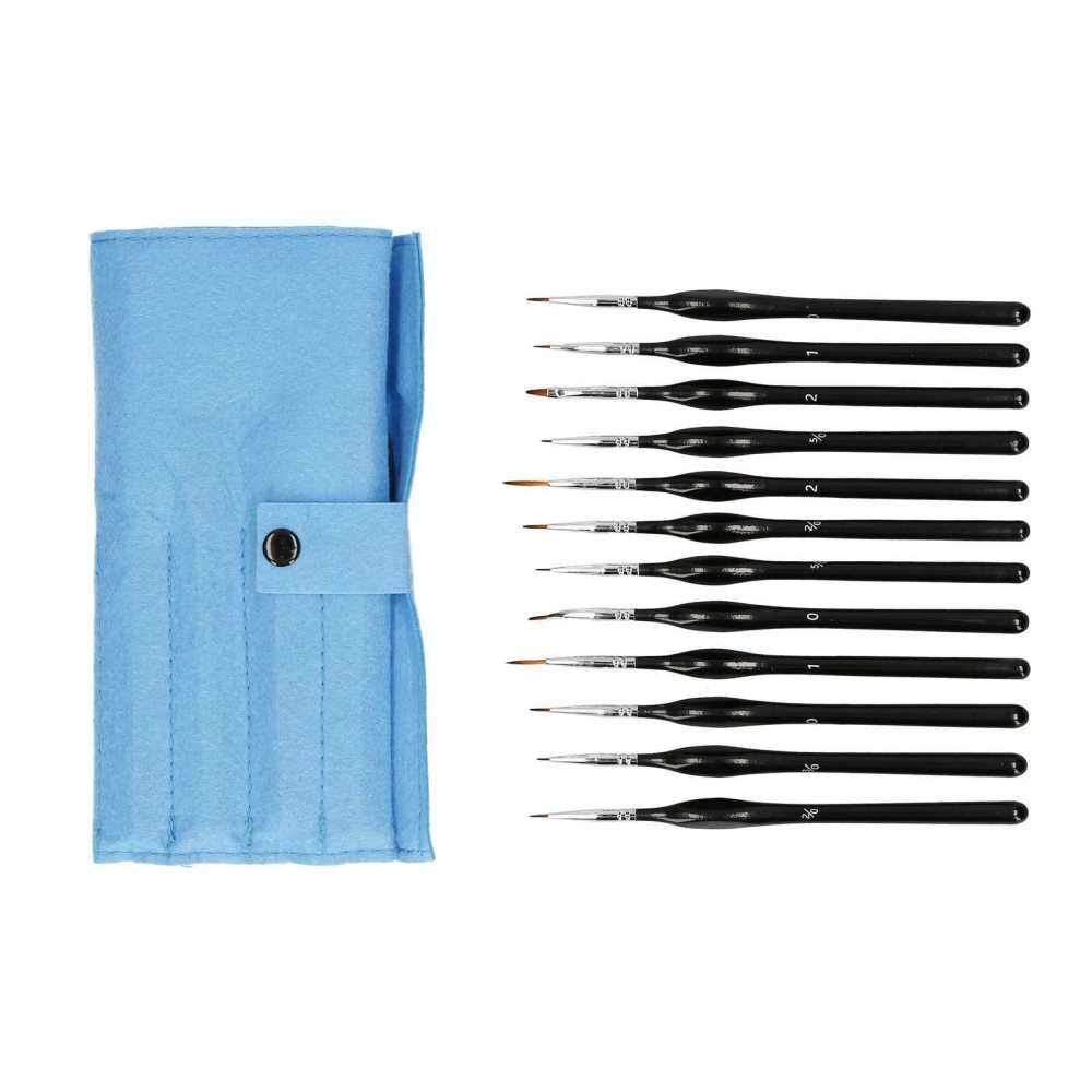 Miniature Detail Paint Brush Set 12 Detail Paint Brushes for Acrylic