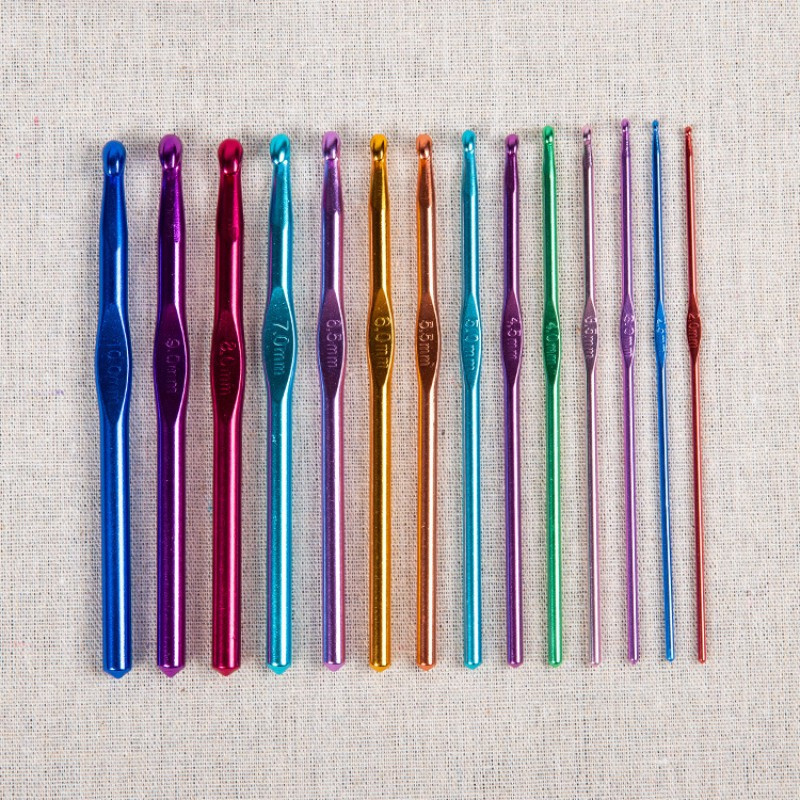 8Pcs/set Metal Knitting Needles Crochet Hooks Handmade DIY Hand Craft Yarn Hook Weave Sweater 2/2.5/3/3.5mm Sewing Tools