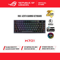 ROG Azoth Gaming M701 Custom Keyboard with 75 keyboard form factor gasket mount highly customizable with hot-swappable pre-lubed ROG NX mechanical switches ROG keyboard stabilizers PBT doubleshot keycaps