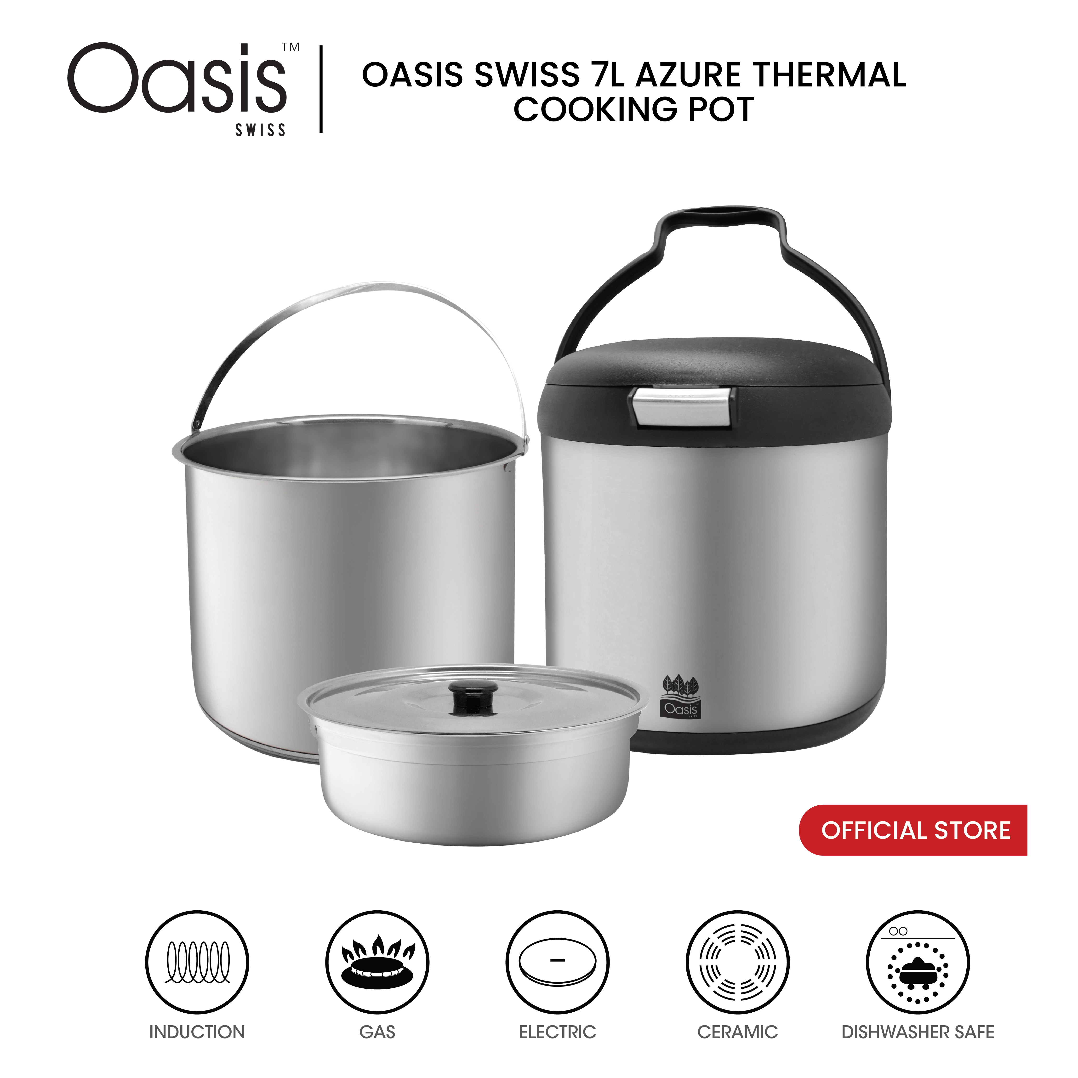 [OASIS SWISS] OASIS 7L AZURE THERMAL COOKING POT - TC700