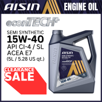 !STOCK CLEARANCE! Aisin Engine Oil Semi Synthetic CI-4/SL 15W40 (5L)