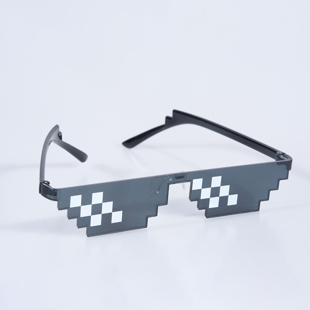 Men Women Goggles Glasses Thug Life 8-Bit MLG Pixelated Sunglasses for Minecraft players