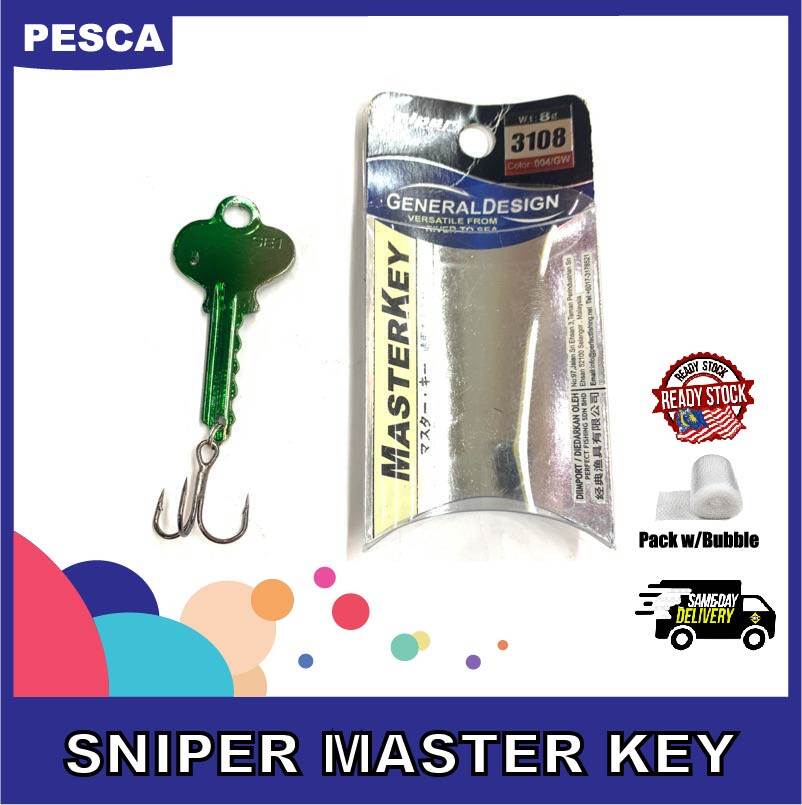 PESCA- SNIPER Master Key Lure 3108 Hard Lure 5cm Length 8g Weight Spinning Action Hard Bait Ready Stock Malaysia