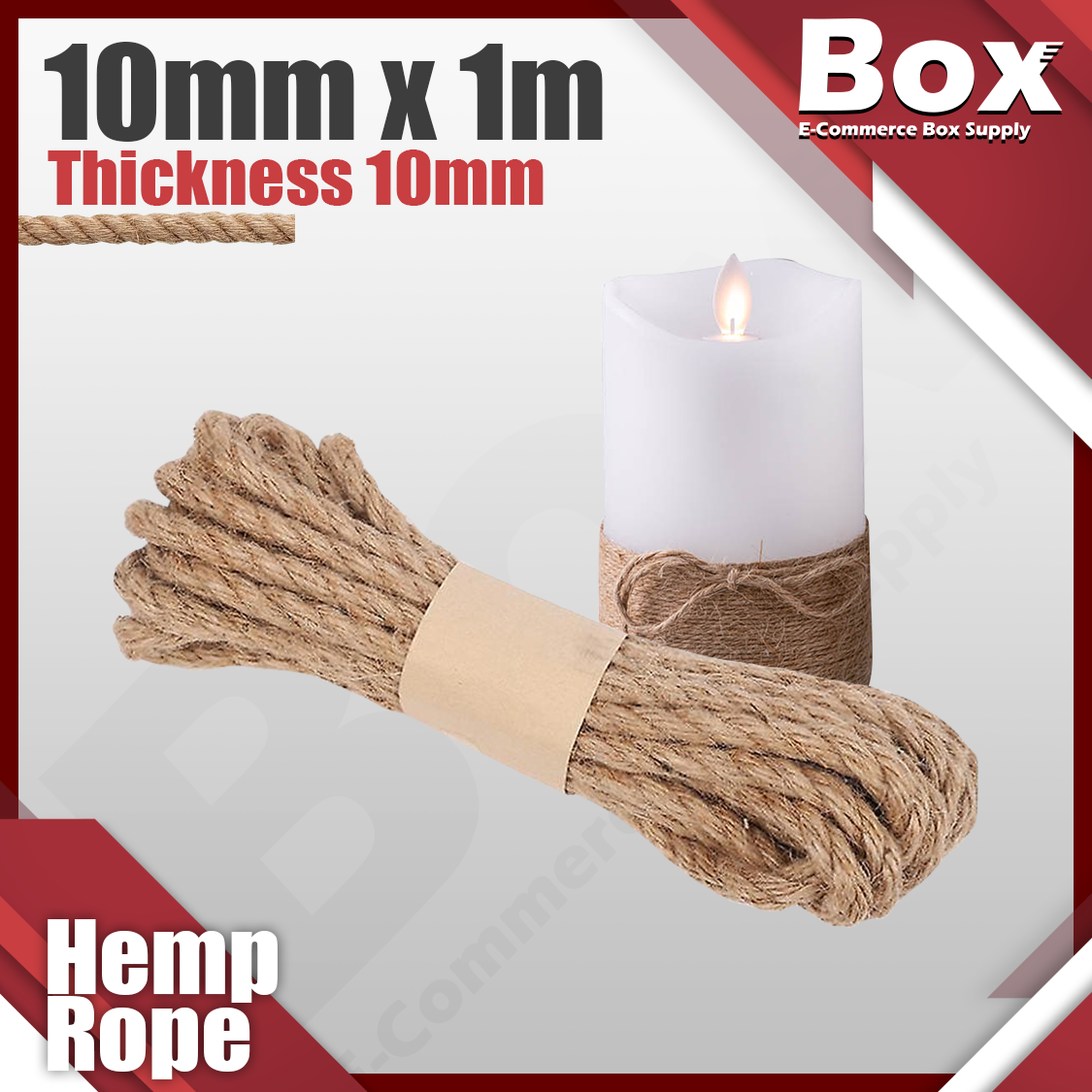 Jute Rope 1/2/5/6/8/10/12/20mm Tali Guni Cakar Kucing Brown String DIY Craft Hiking Climbing Sumbu Pelita 麻绳