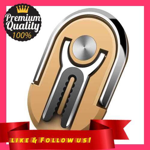 People\'s Choice Mobile Phone Finger Rings Phone Holder Stand Car Air Vent Clip Bracket Multipurpose Phone Rings Buckle (Gold)