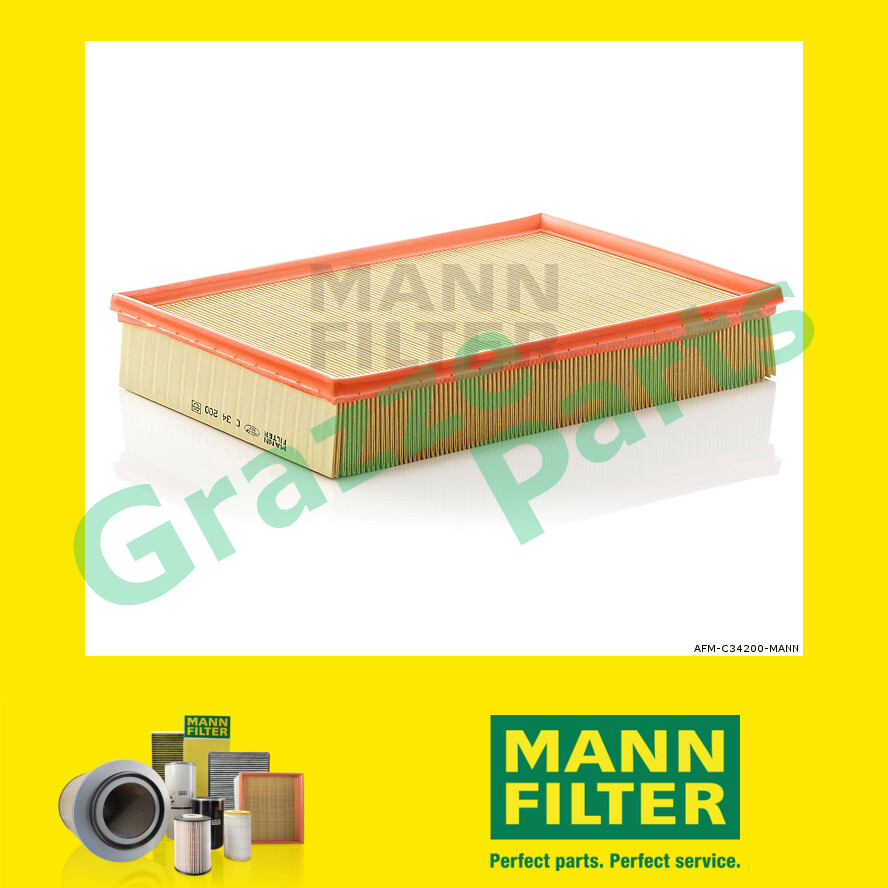 100% Original Mann Engine Air Filter C34200 C 34 200 LX717 Volvo 740 744 745 2.0 2.3 Turbo 2.4 D TD 