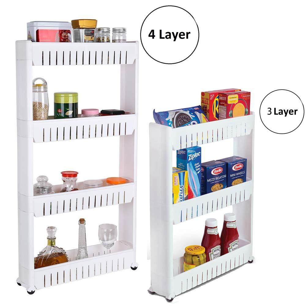 Delly Shelf Kitchen Toilet Home living Bottle Rack Trolley Slim Storage Cart Stock Ready For Sugar- DT-3L