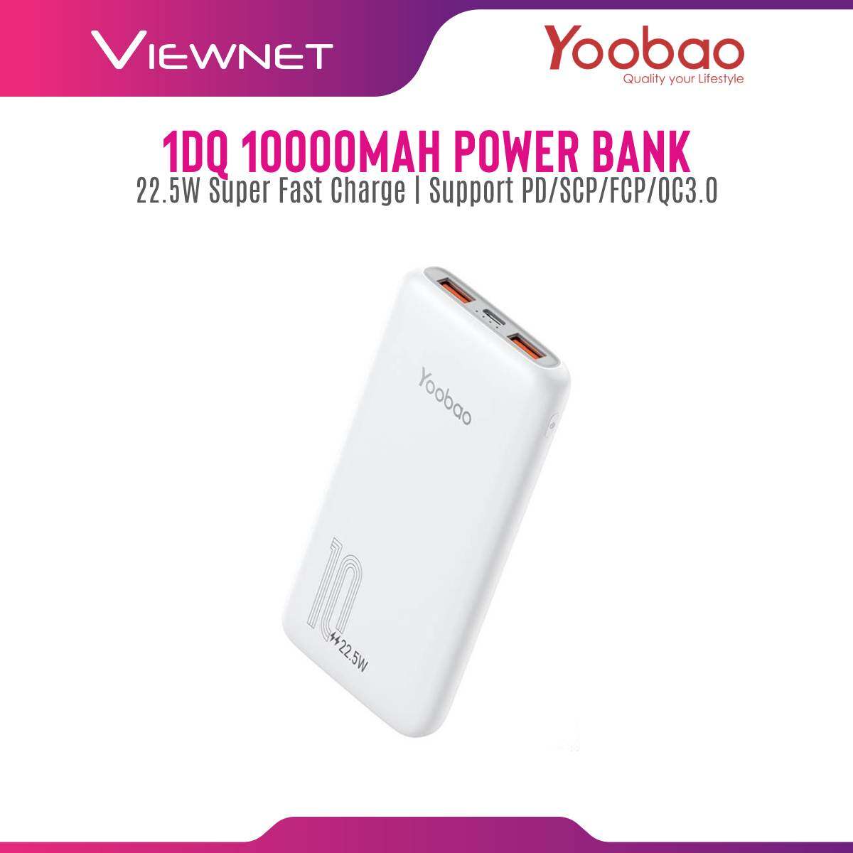 Yoobao D10Q 10000mAh 22.5W Super Fast Charge Slim Power Bank Support PD/SCP/FCP/QC3.0 with Dual Output