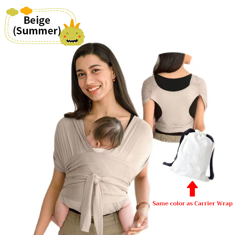 Baby Wrap Carrier Baby Sling for Newborn and Infant Breathable Lightweight Hands Free Carrier Sling Soft 0-36 months