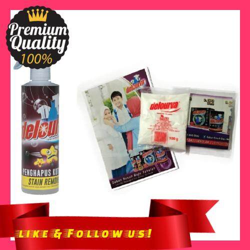 People's Choice [ Local Ready Stock ] Delourva Stain Remover + 100 g detergent - Laundry detergent for school uniform