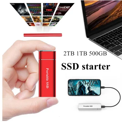 Mini portable ultra thin solid state drive 2TB / 1TB / 500GB / portable removable external solid state drive compatible with multi system USB devices