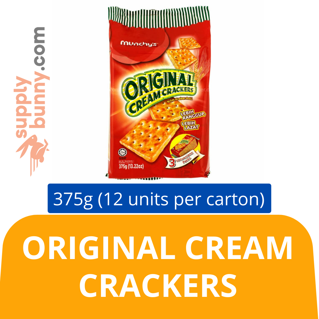 Original Cream Crackers (375g X 12 packs) (sold per carton) 苏打饼  PJ Grocer Biskut Krim Asli