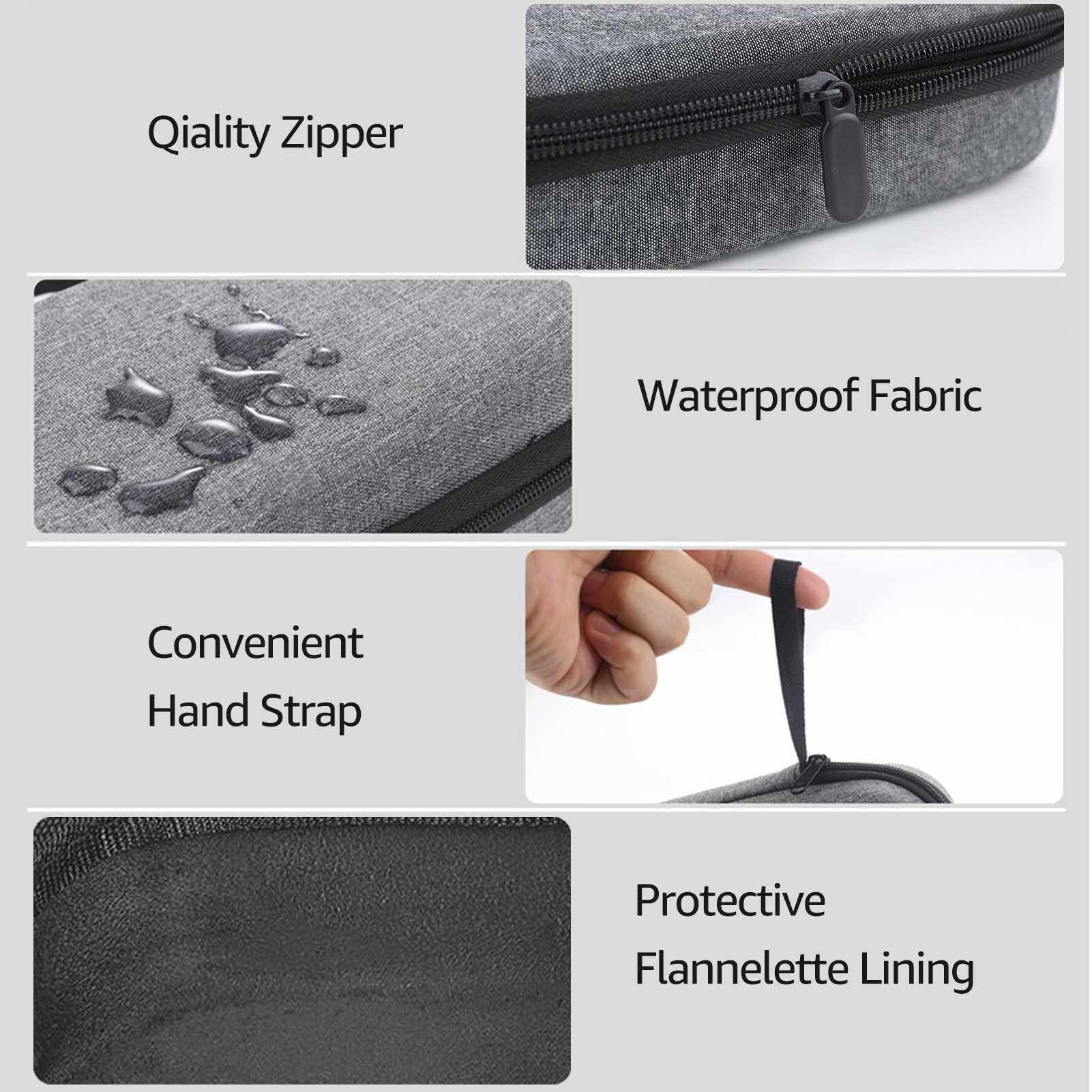 People's Choice Gimbal Portable Bag Waterproof Storage Bag Stabilizer Carrying Case with Lanyard Replacement for Hohem iSteady X Zhiyun XS Feiyu Vimble One Smartphone Gimbal (Grey)