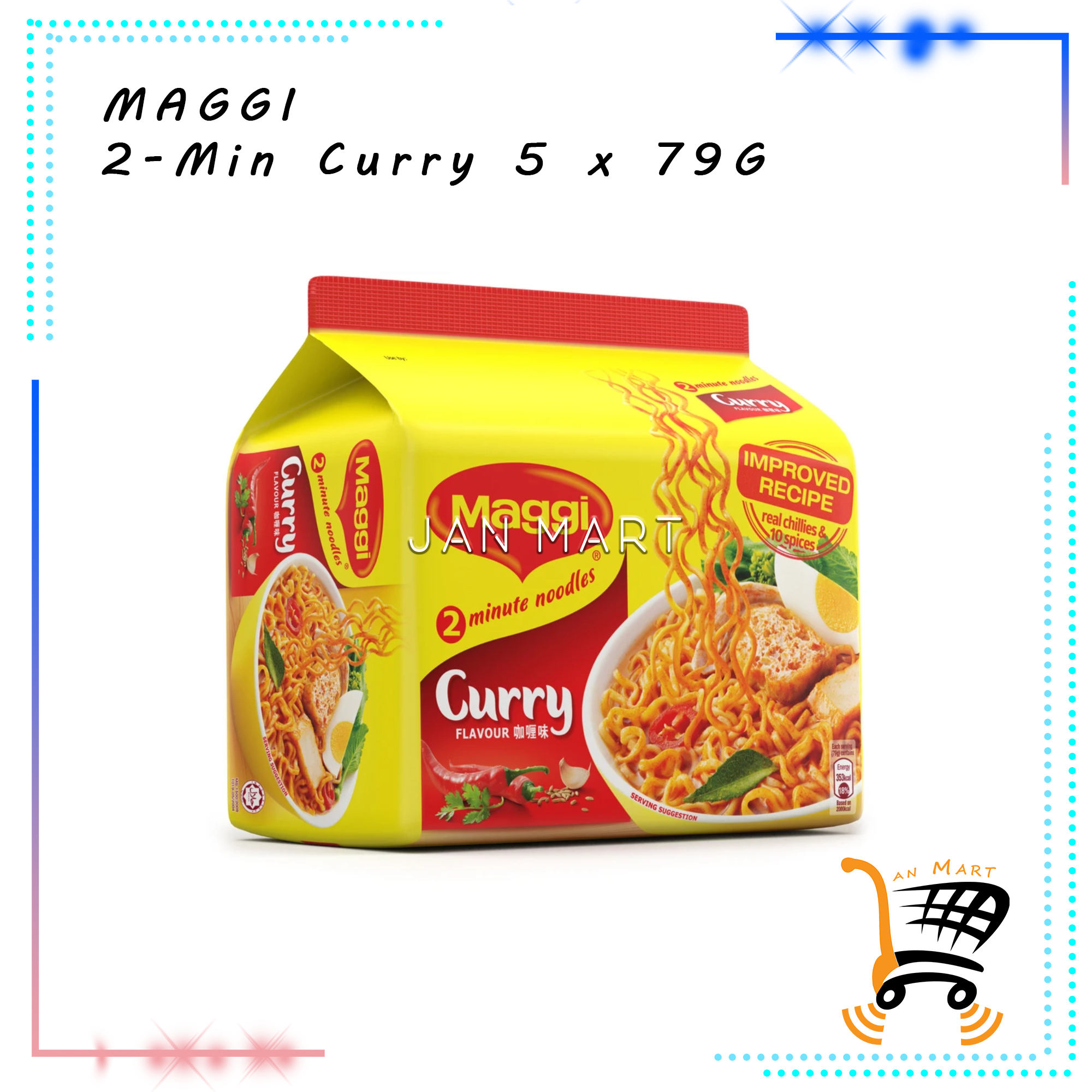 MAGGI 2-Min Curry 5 x 79G