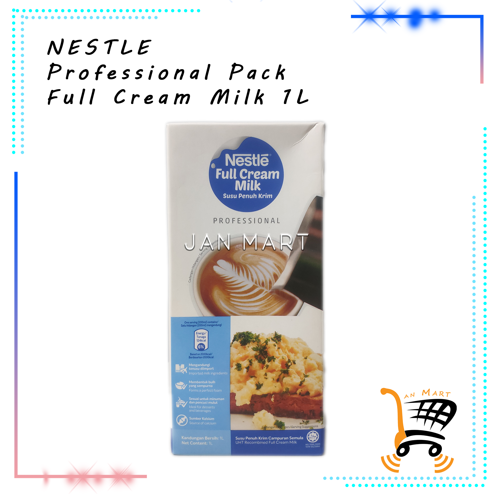 NESTLE Just Milk Professional Pack Full Cream Milk 1L
