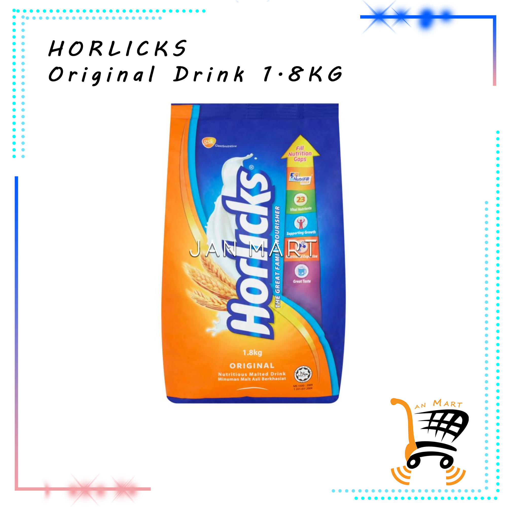 HORLICKS Refill Pack Original Drink 1.8KG