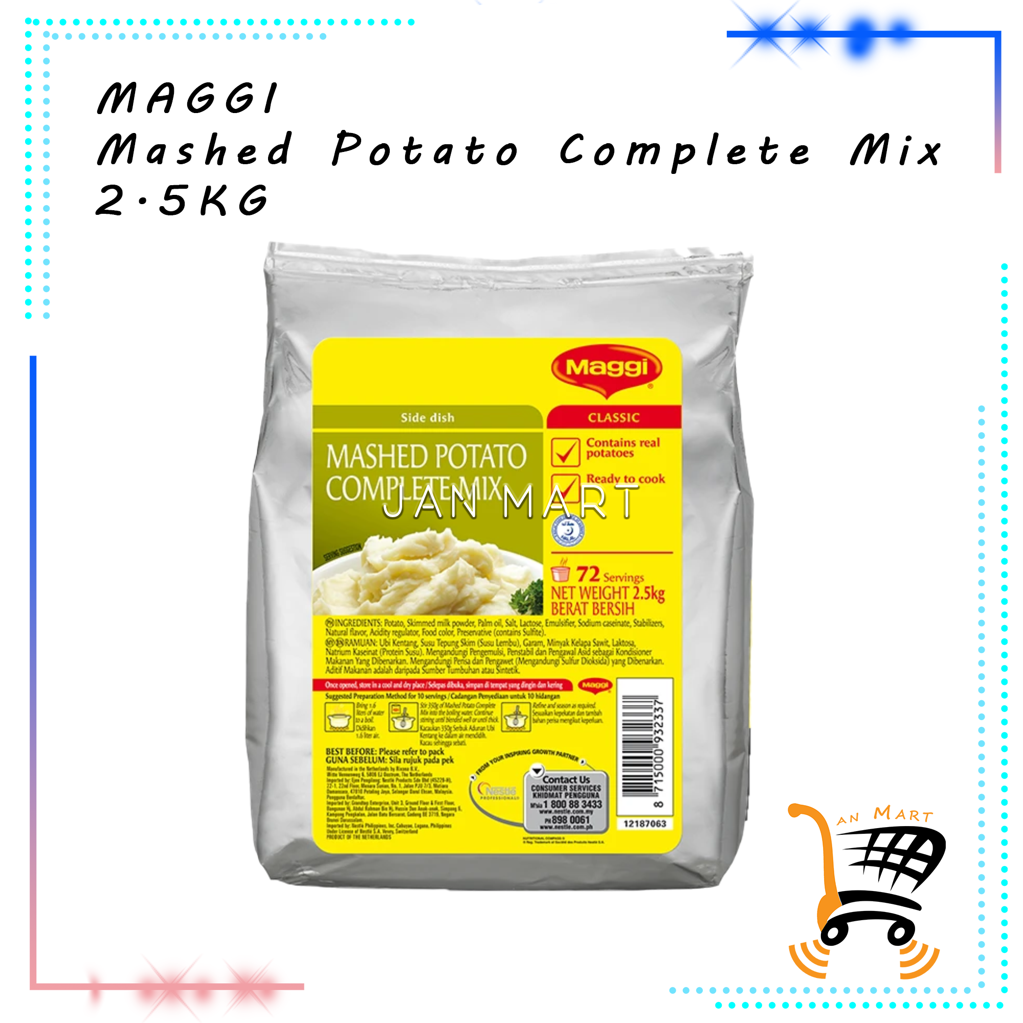 MAGGI Mashed Potato Complete Mix 2.5KG