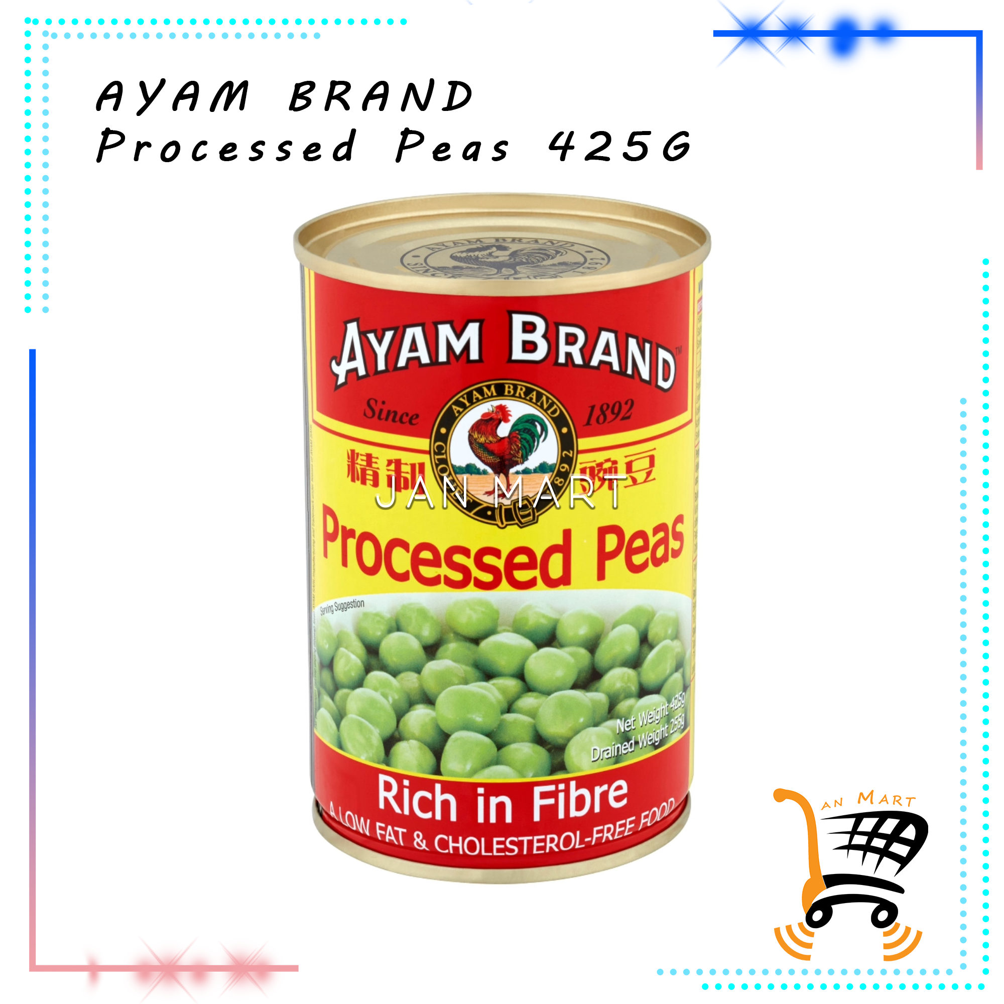 AYAM BRAND Processed Peas 425G