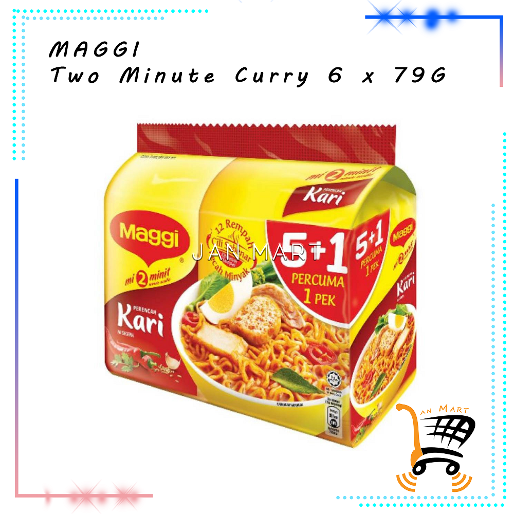 MAGGI 2-Min Curry 6 x 79G