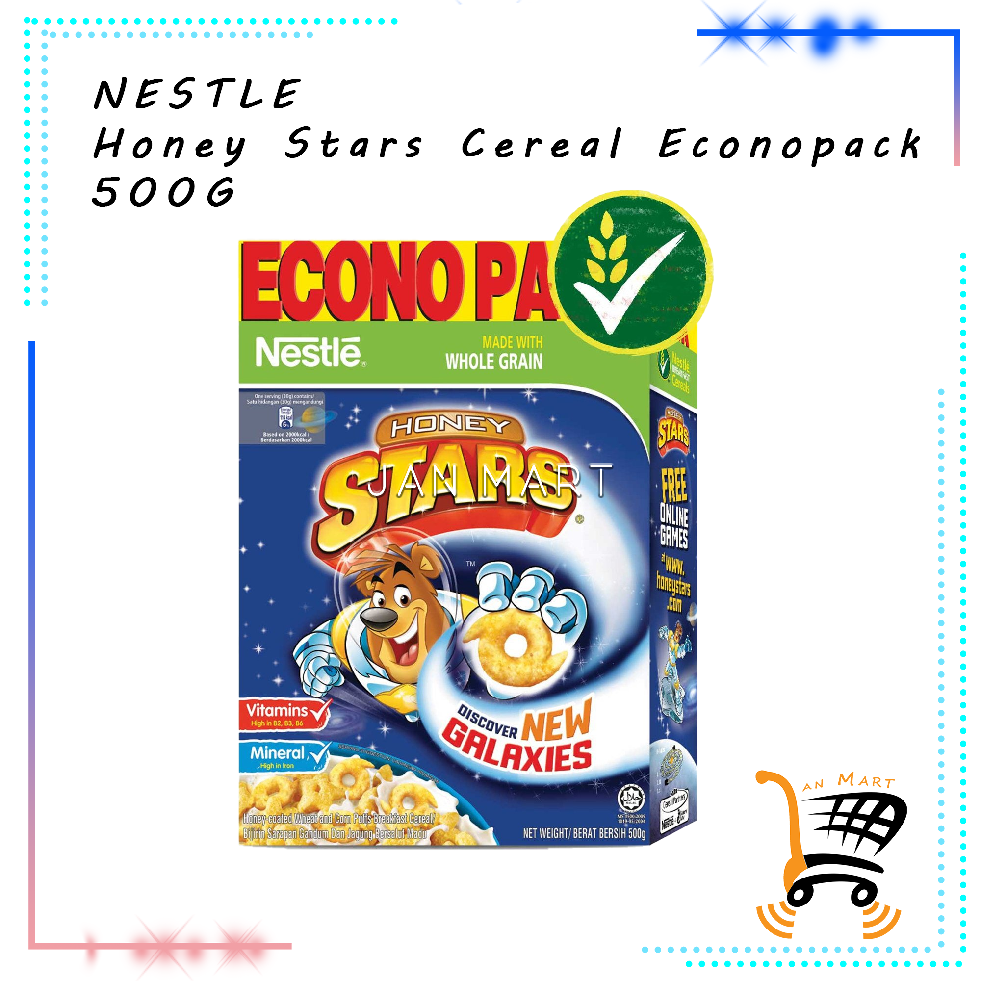 NESTLE Honey Stars Cereal 500G
