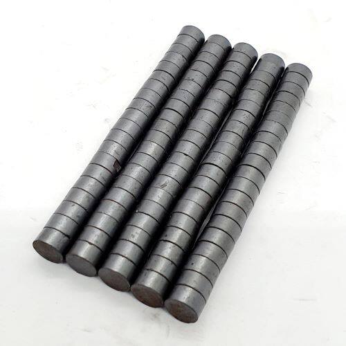 Ready Stock - Round Small Strong 1 cm Black Magnet 100 pcs/pack DIY Craft