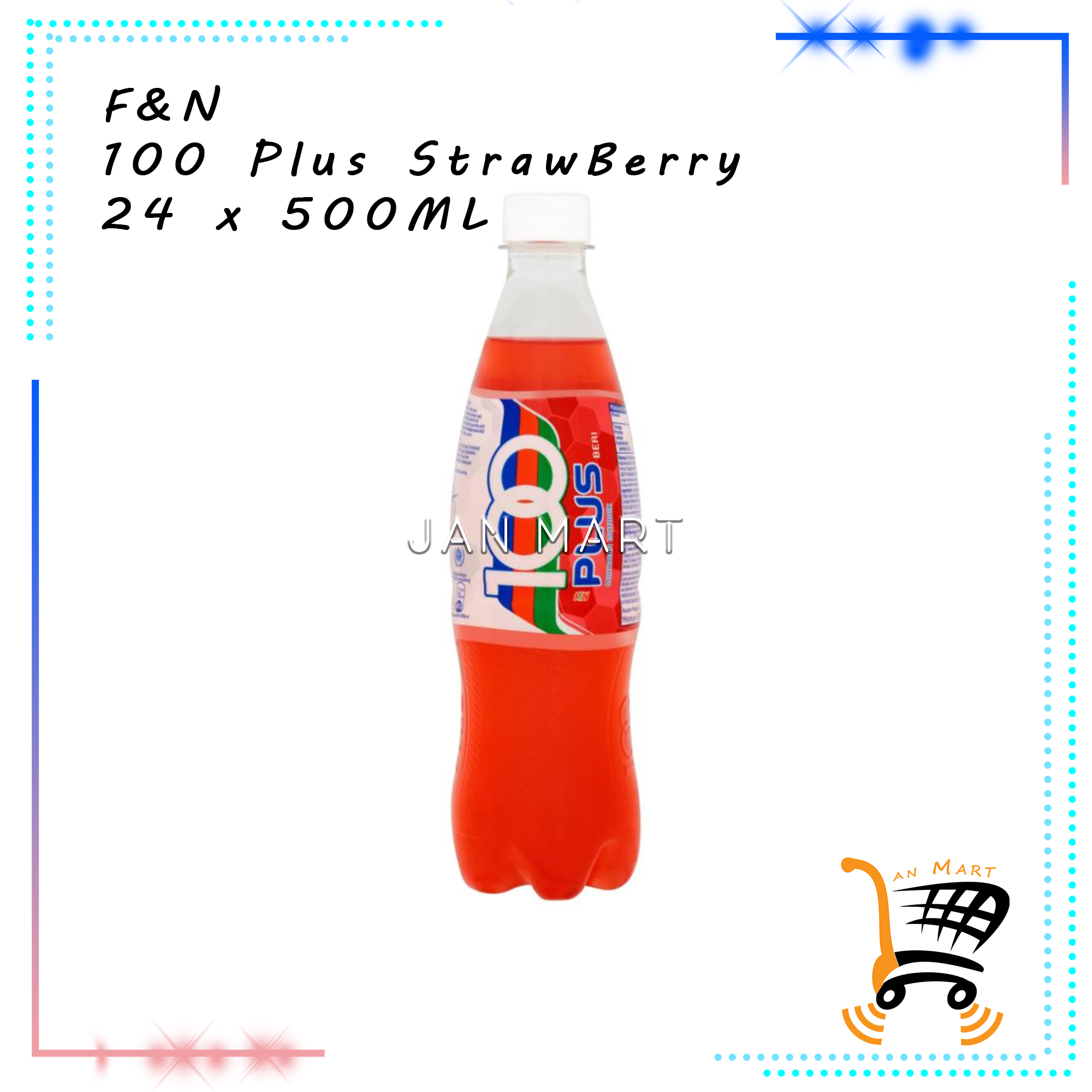 F&N 100 Plus StrawBerry 24 x 500ML
