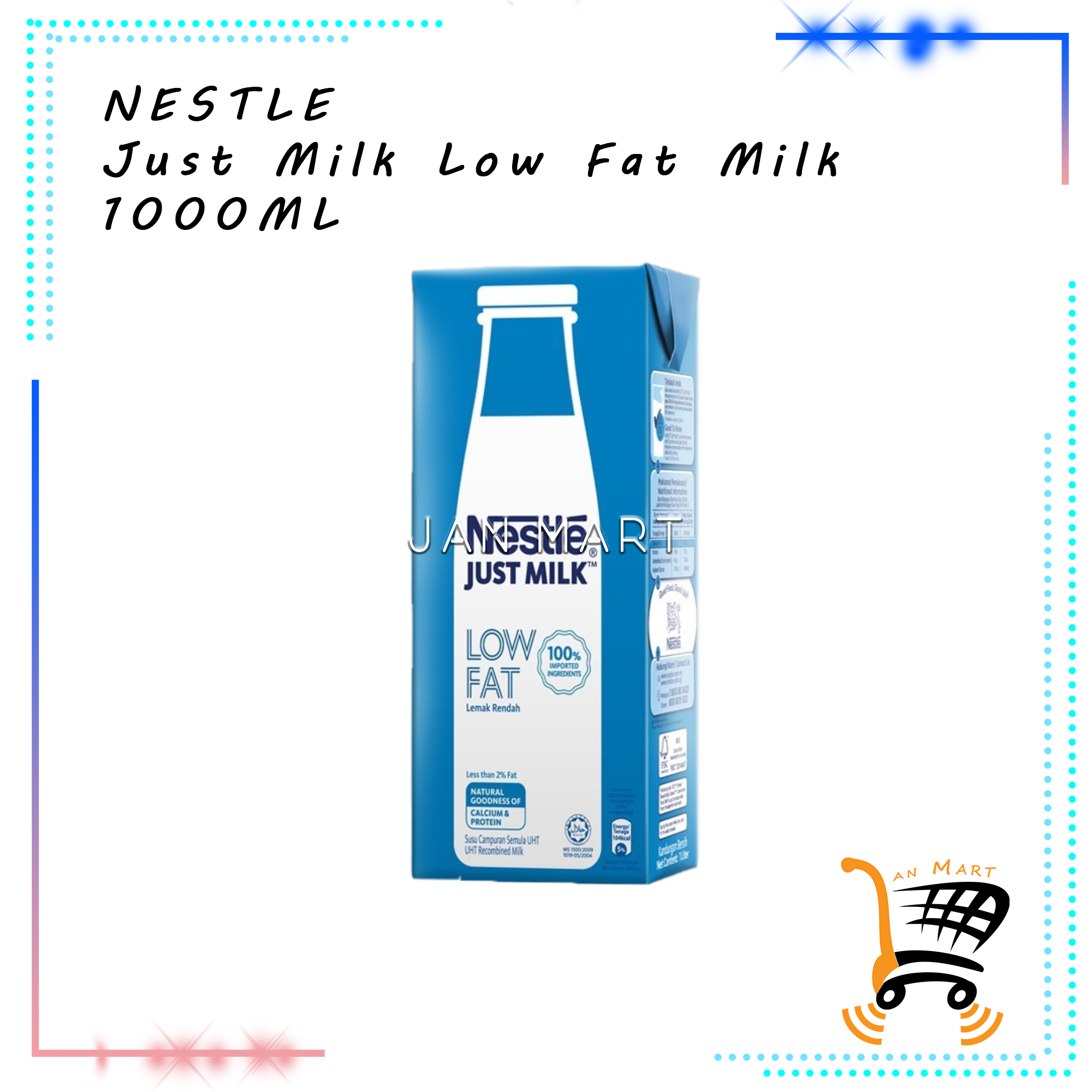 NESTLE Just Milk Low Fat Milk 1L