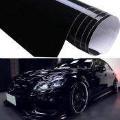 Black Glossy Vinyl Wrap Film Decal for Car - Brand Name