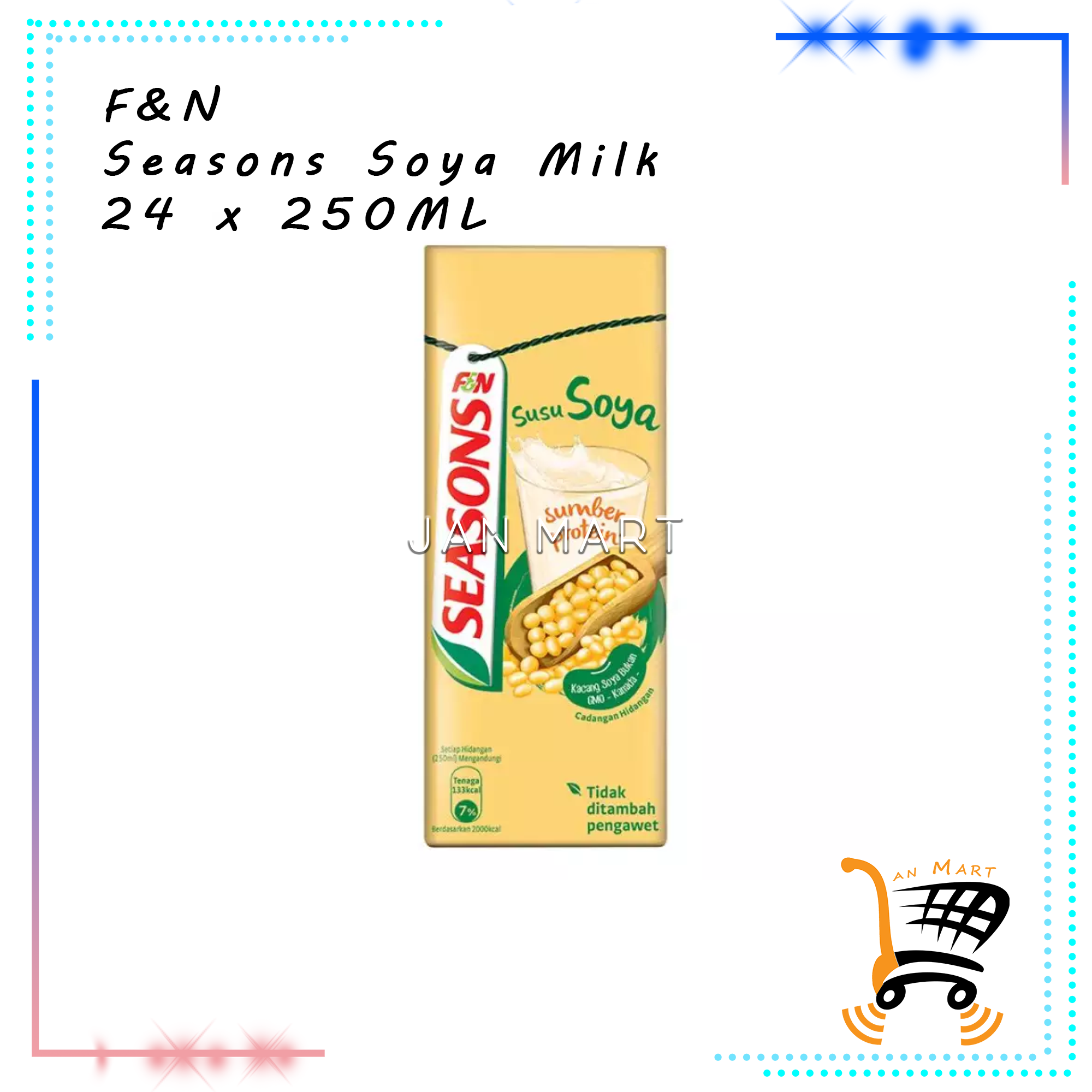 F&N Seasons Soya Milk 24 x 250ML