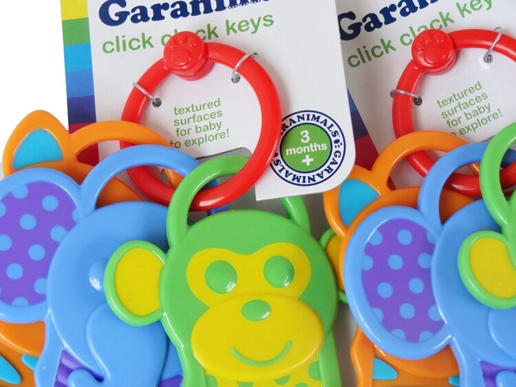 Garanimals Click Clack Keys Baby Teether Toy Keys Teether Rattle