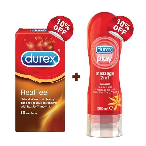 Durex Real Feel / Play Massage 2 in 1 Lube 200ml 