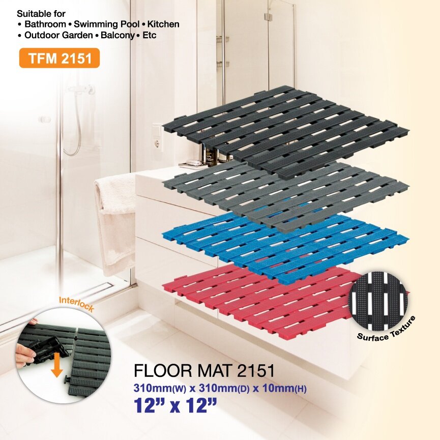 Felton Bathroom Floor Mat 2151 Red Lazada Specifications Of Felton Bathroom Floor Mat 2151 Red