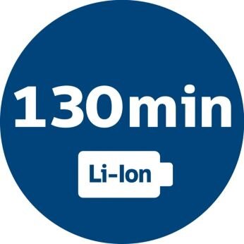 Powerful Li-Ion battery for 130 min operating time