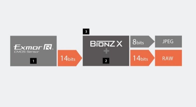 16-bit image processing and 14-bit RAW output