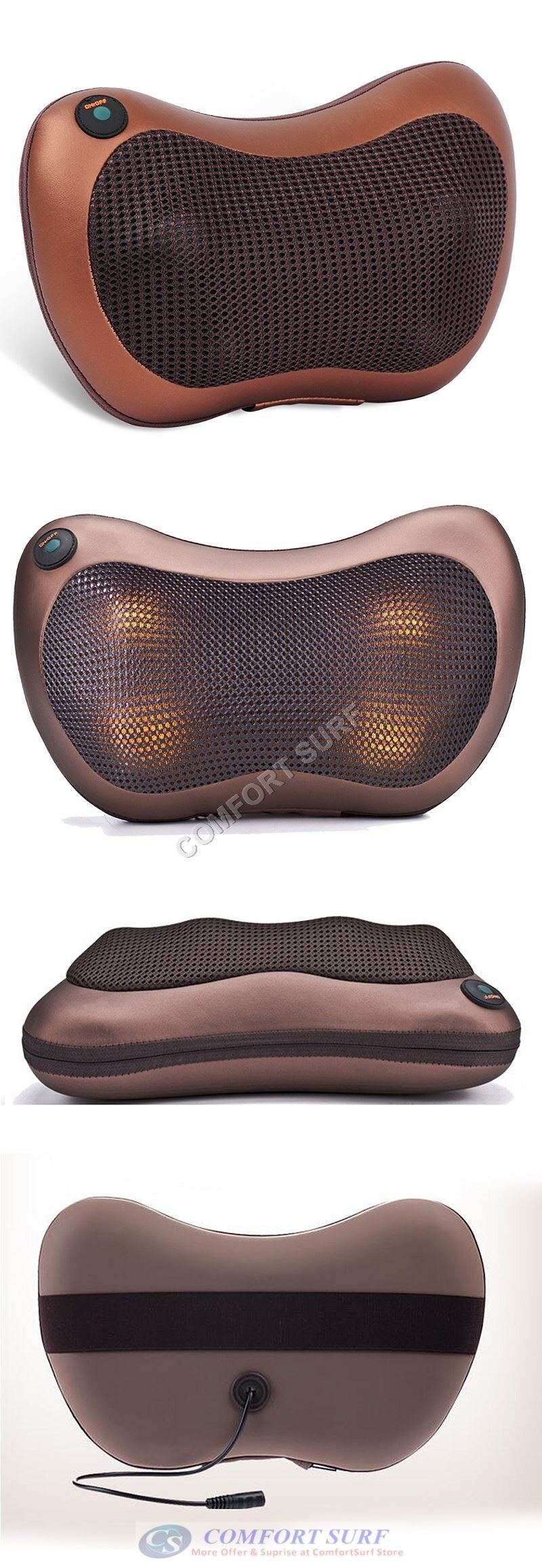 Multifunction Dual Use Electric Massage Pillow Shiatsu Infrared Heated 2 in 1 Cushion Home Car Office Massager Multifunction Dual Use Electric Massage Pillow Shiatsu Infrared Heated 2 in 1 Cushion Home Car Office Massager