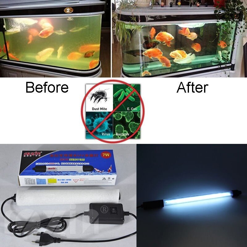 Waterproof Aquarium Fish Tank Submersible Light Uv Sterilizer Lamp