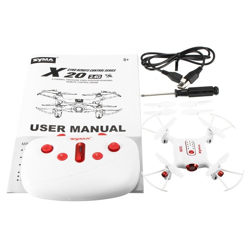 Syma X20 2.4G 4CH 6Aixs Headless Mode Altitude Hold Mode RC Quacopter RTF